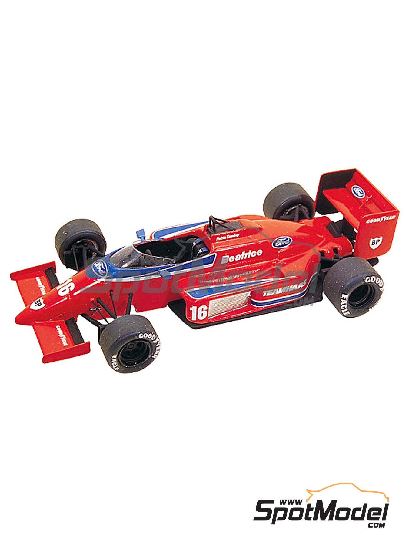 Lola Force Ford THL2 sponsored by Beatrice Italian Formula 1 Grand Prix 1986. Car scale model kit in 1 43 scale manufactured by Tameo Kits ref. TMK